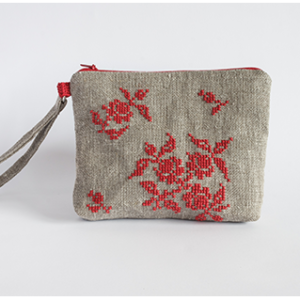 Jute Embroidery Pouch